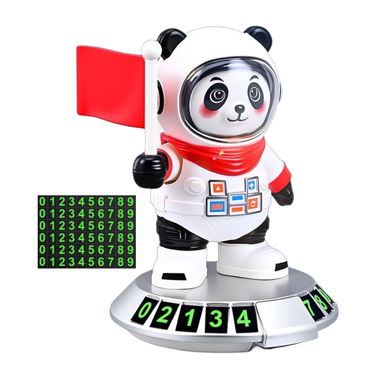 Statues de tableau de bord solaire avec astronaute mobile pour voiture