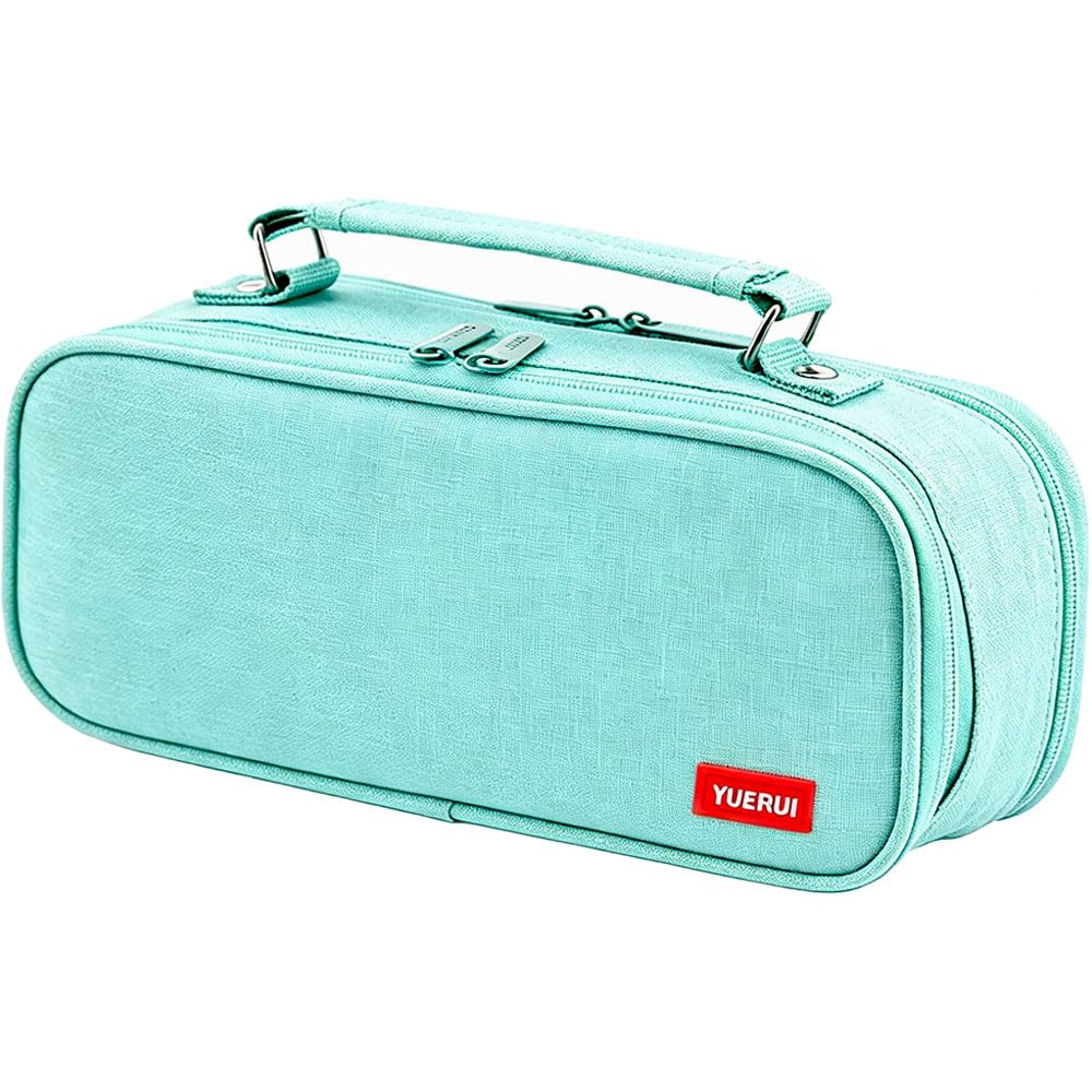YOULIKE Large Capacity Pencil Case - Big Storage Pen Case with Compartments for Office College School - Pen Bag Pencil Pouch Stationery Organizer Box for Girls Boys Teen Adults (Turquoise)