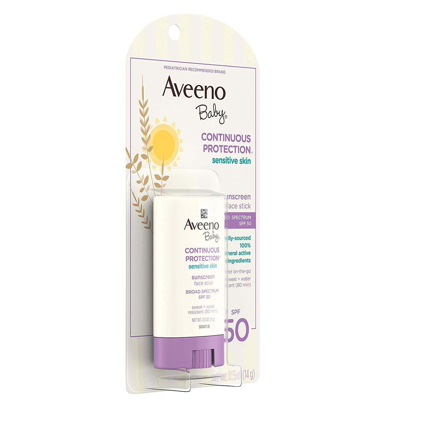 Aveeno Sun Natural Protection Baby SPF 50 Stick, 0.5 Ounce Buy Online in United Arab Emirates