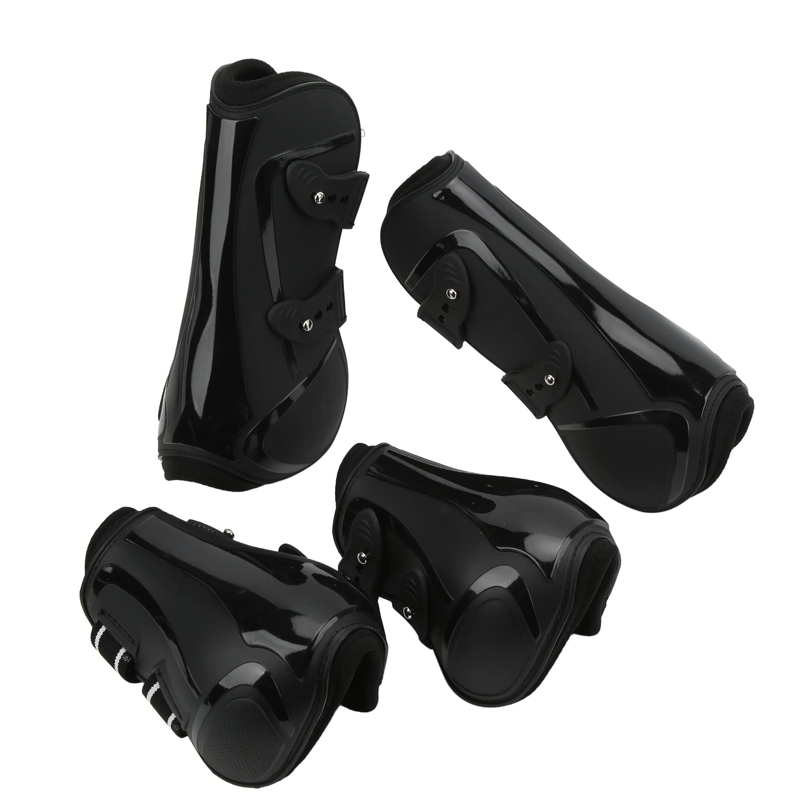 AMONIDA Protector de Pata de Caballo, 4 Uds., Botas Transpirables Ajustables para Prevención de Daños en Tejidos Blandos en Cualquier Condición Climática, Neopreno PU
