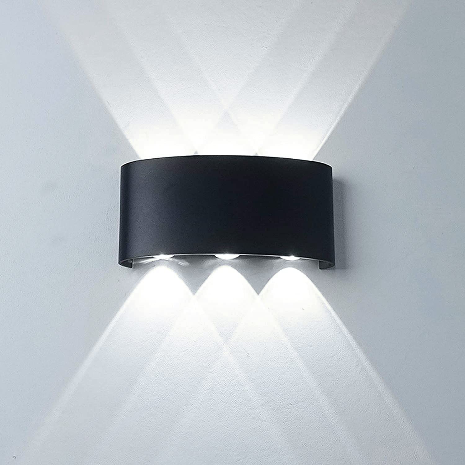 2 Lampade Da Parete LED Esterno/Interno - IP65 Impermeabile, Nero, 6500K Bianco Freddo - Foto 12