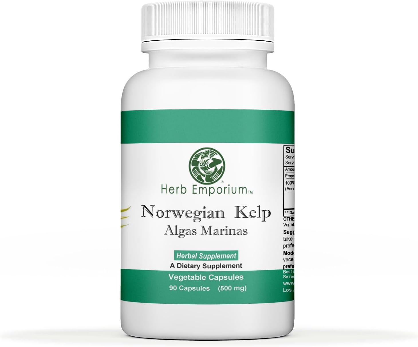 Herb Emporium Norwegian Kelp (Algas Marinas, Ascophyllum nodosum, Laminaria) 90 Capsules.
