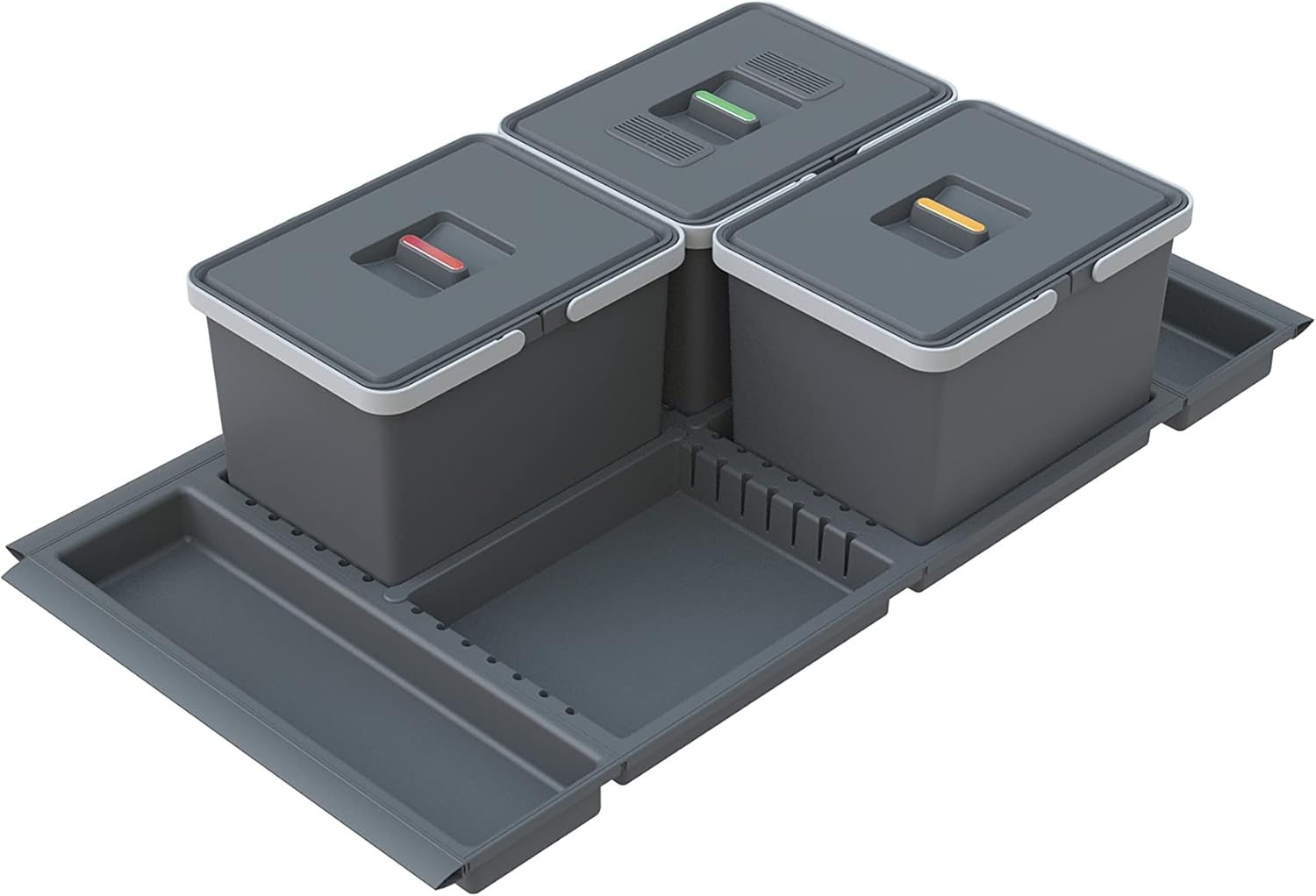 ELLETIPI Metropolis Basket Rubbish Bin - Grey, Medium