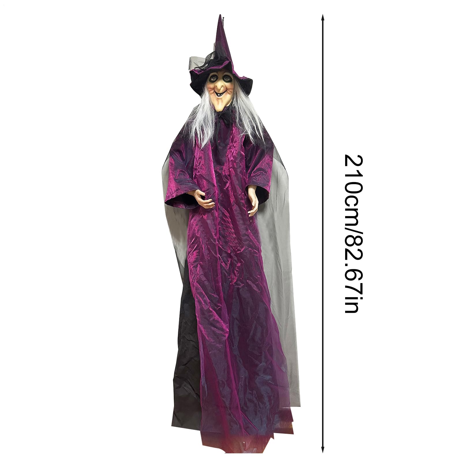 Dekoracje Zewnętrzne Na Halloween Z Czarownicą Straszne I Przerażające | Rekwizyty Halloween Stojąca Do Wejść Na Przyjęcie Podwórko