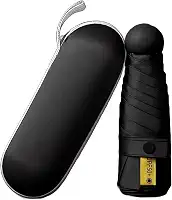 Mini Guarda Chuva Dobrável Pequeno de Bolso – Ultra Compacto, Leve, Resistente e Portátil com Proteção UV – À Prova D’Água, Antivento, Ideal para Viagem, Bolsa e Mochila