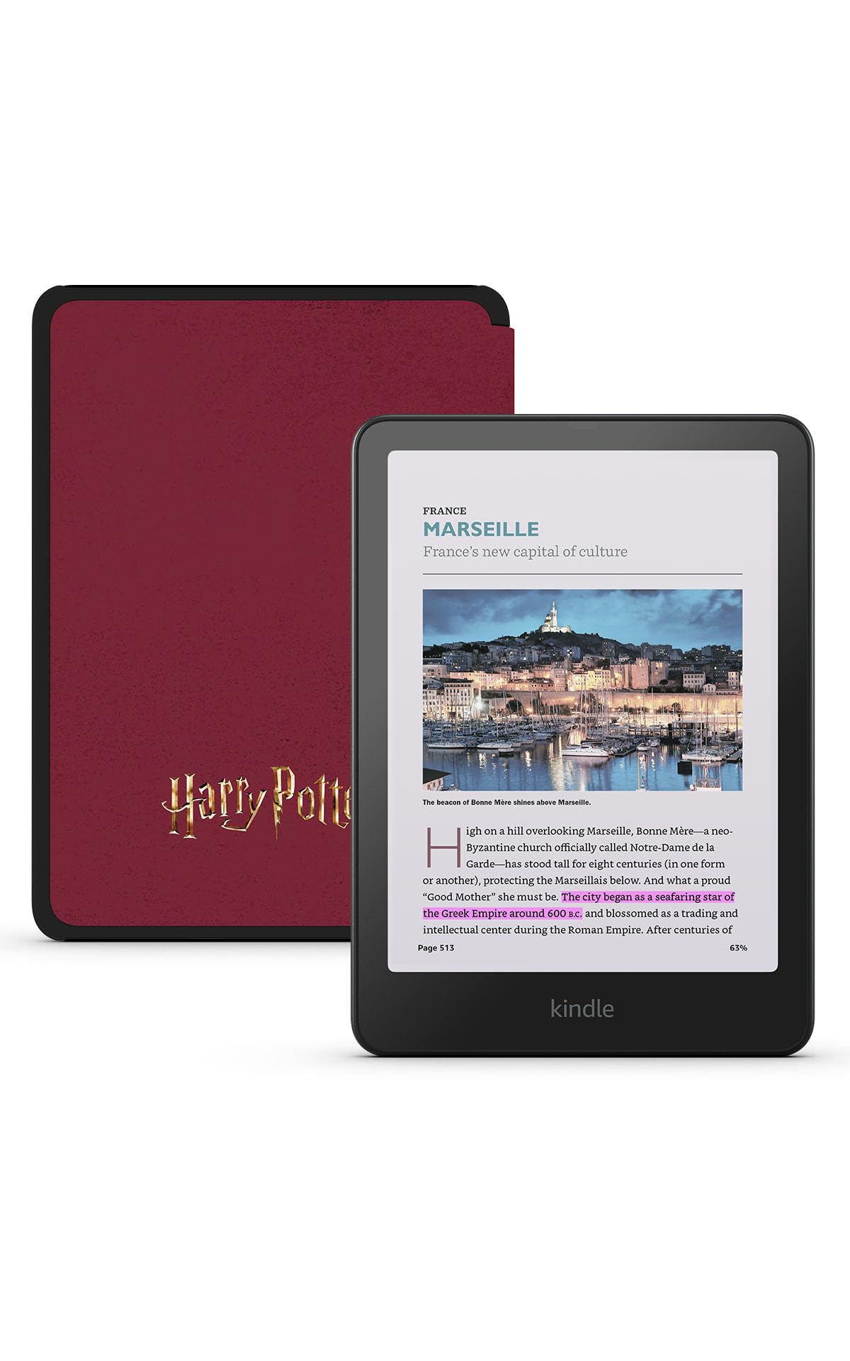Amazon Kindle Colorsoft Bundle – Includes Kindle Colorsoft 16GB and Limited-Edition Harry Potter Case – Gryffindor
