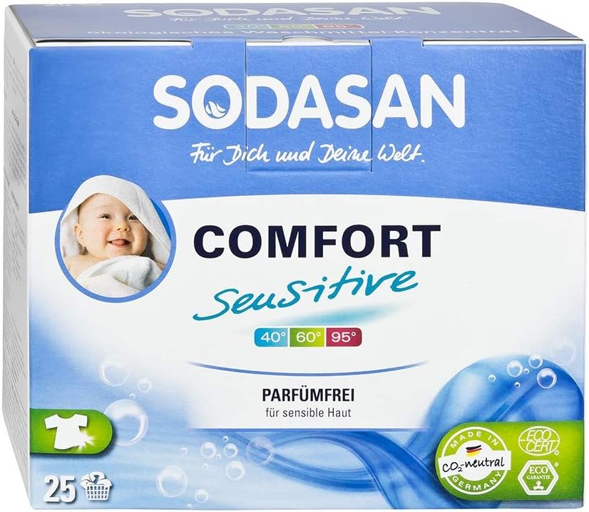 Sodasan Comfort sensitiv Lessive en poudre spécial peaux sensibles 1,2 ...