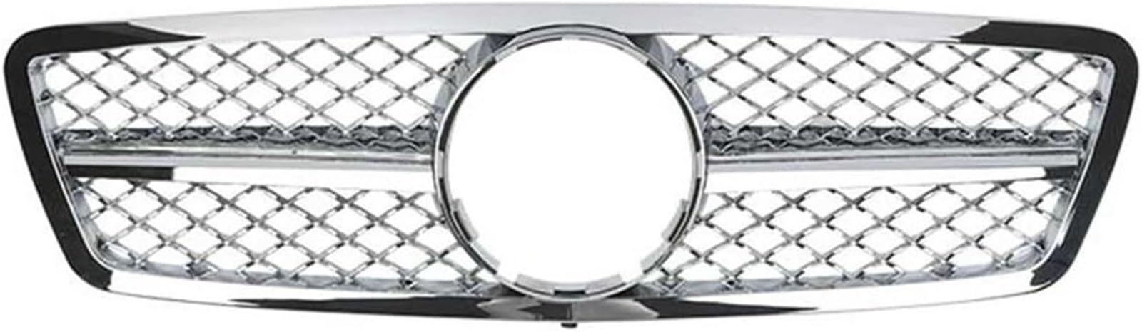 Car Front Grille Front for Radiator Grille Grill for Benz For C Class W203 2000-2006 C230 C320 C240(Chrome Silver)
