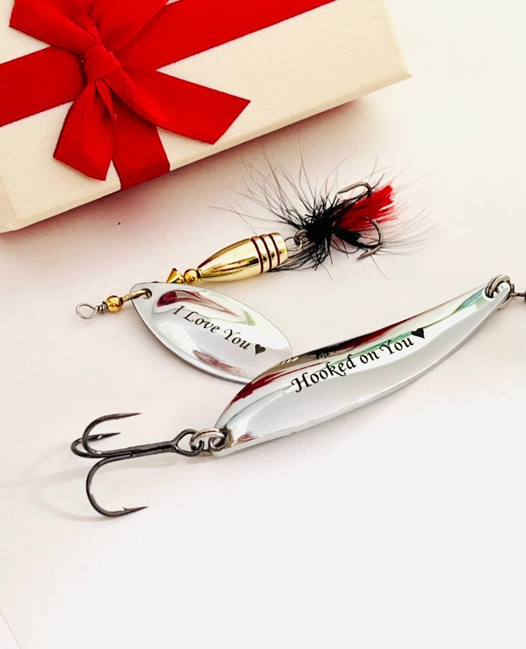 Fishing Gift Custom Lure I Hooked The Best Dad Bait Personalized Pike Bass Lure Fishing Box Day Men's Spinner Spoon Jig for Fathers Day