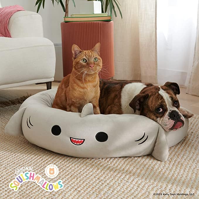 Koeravoodi – pehme suurus P 61 × L 61 × K 61 cm, värv hall (Squishmallows)