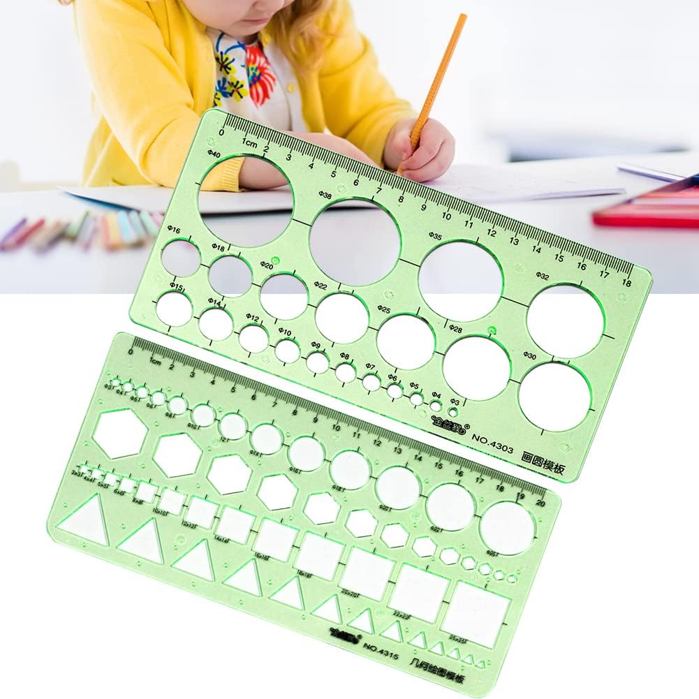 Normography Geography, Normograph for Sketches and Schemes, Ruler Stencil, Circle Template, Measuring Models, Geometrical Stencil, Ruler Template for Artistic Studio or Drawing and Personal Drawing, 2