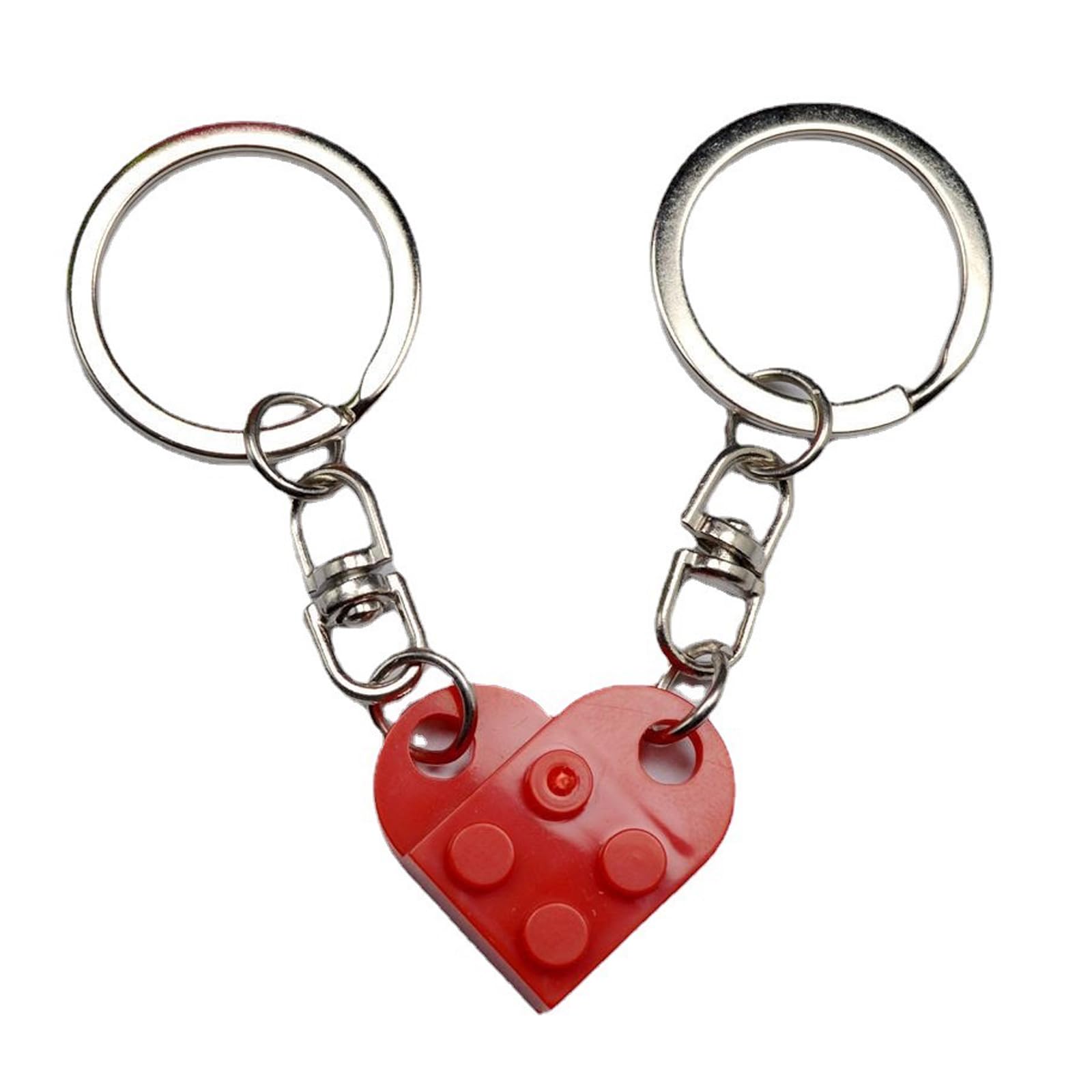 Comes in Gift Box - Heart Brick Couple Matching Keychain for Boyfriend and Girlfriend Valentine Day bf and gf Matching Stuff