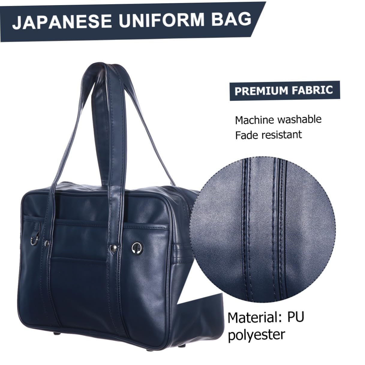 Sosoport Borsa a Tracolla Leggera e Facile da Trasportare Grande Design Semplice e in Pu per Laptop e Libri, Grande Design Semplice e per Studenti Giapponesi e Impiego D'ufficio