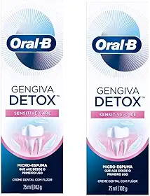 Kit Com 2 Creme Dental Gengiva Detox Sensitive Care 102g Oral B