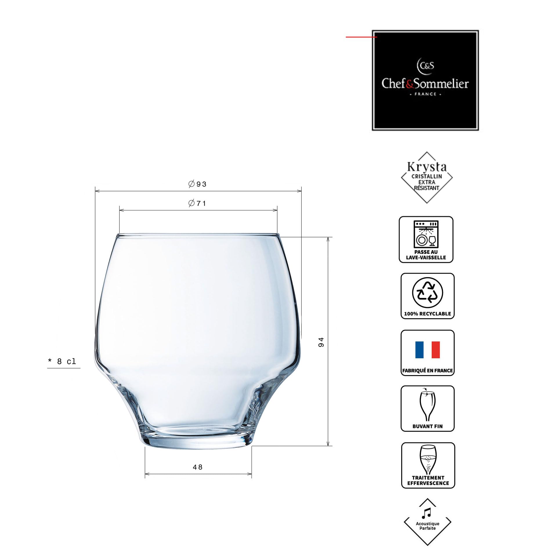 Chef & Sommelier Vidrio 38 cl Open Up