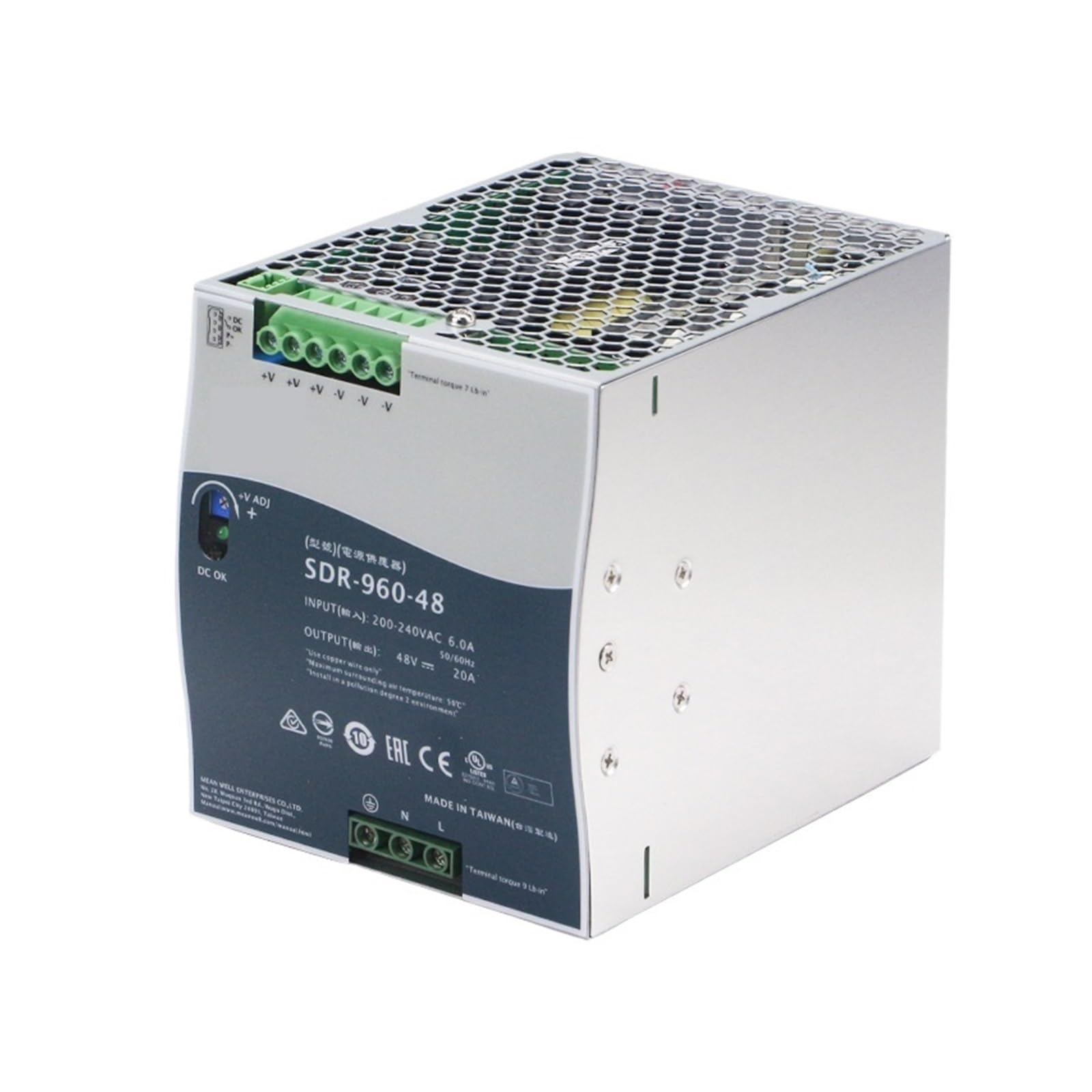 SWEWDSQG 960W 24V 48V Power Supply 960W Single Output Supply Power(SDR-960-48)