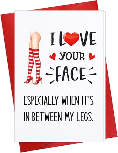 Miniatura 8 de FLYAB Divertida tarjeta de San Valentín para ella y él, tarjeta traviesa del día de San Valentín para marido, esposa, novio, novia, tarjeta de feliz