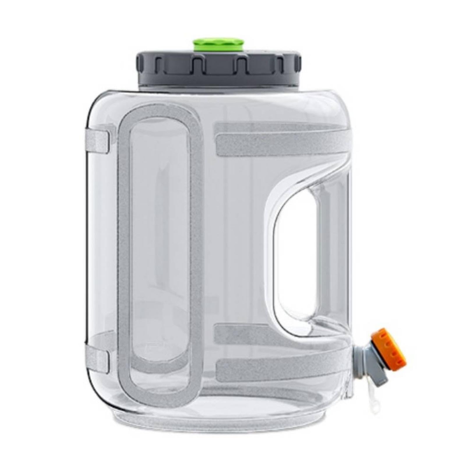 Water Storage Bucket with Spigot Transparent Water Container Detachable Bucket for Tea Lovers, Home, Kitchen, Countertop 11.3L Gray Faucet-image-14