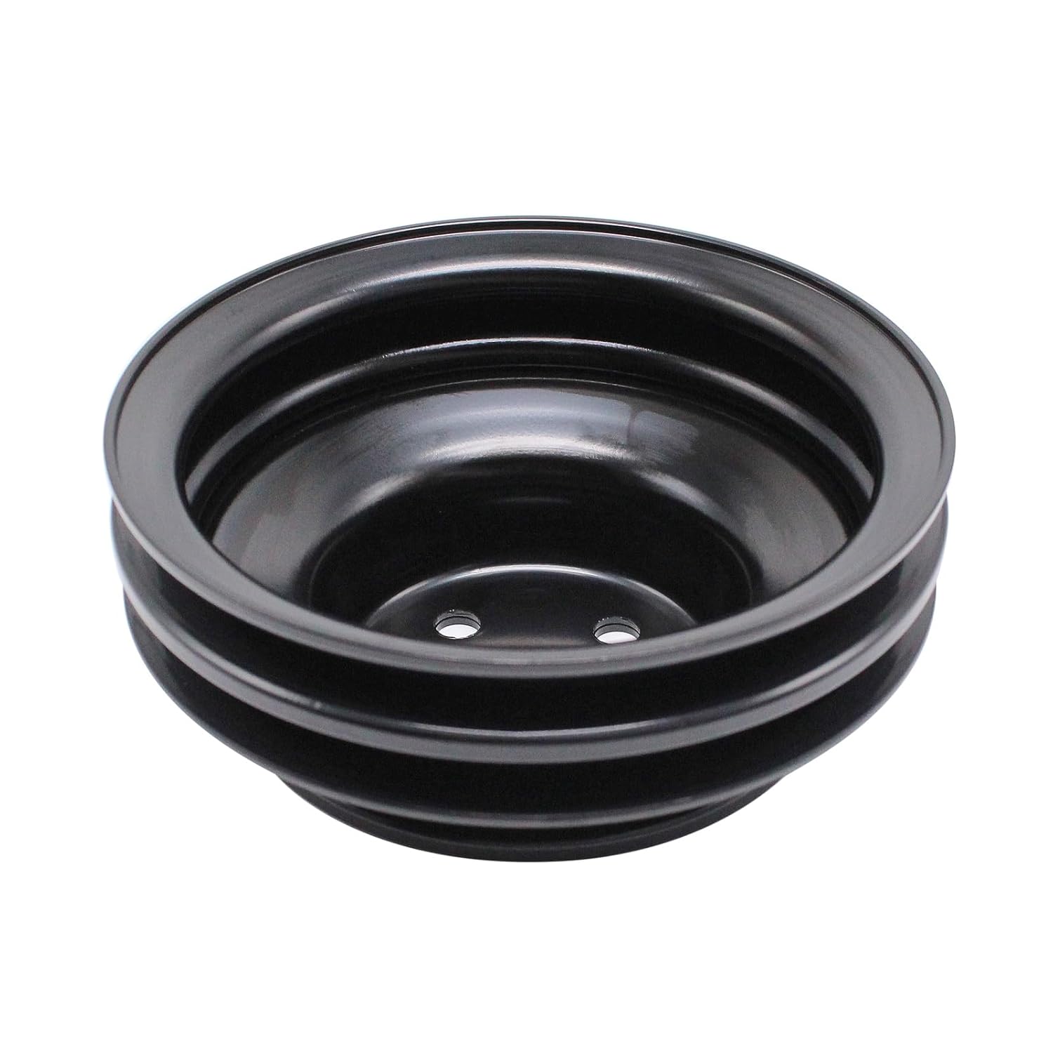 3 Groove Black Steel Water Pump Pulley V-Belt Compatible with Ford Small Block SBF V8 260 289 302 351W 1962-1977