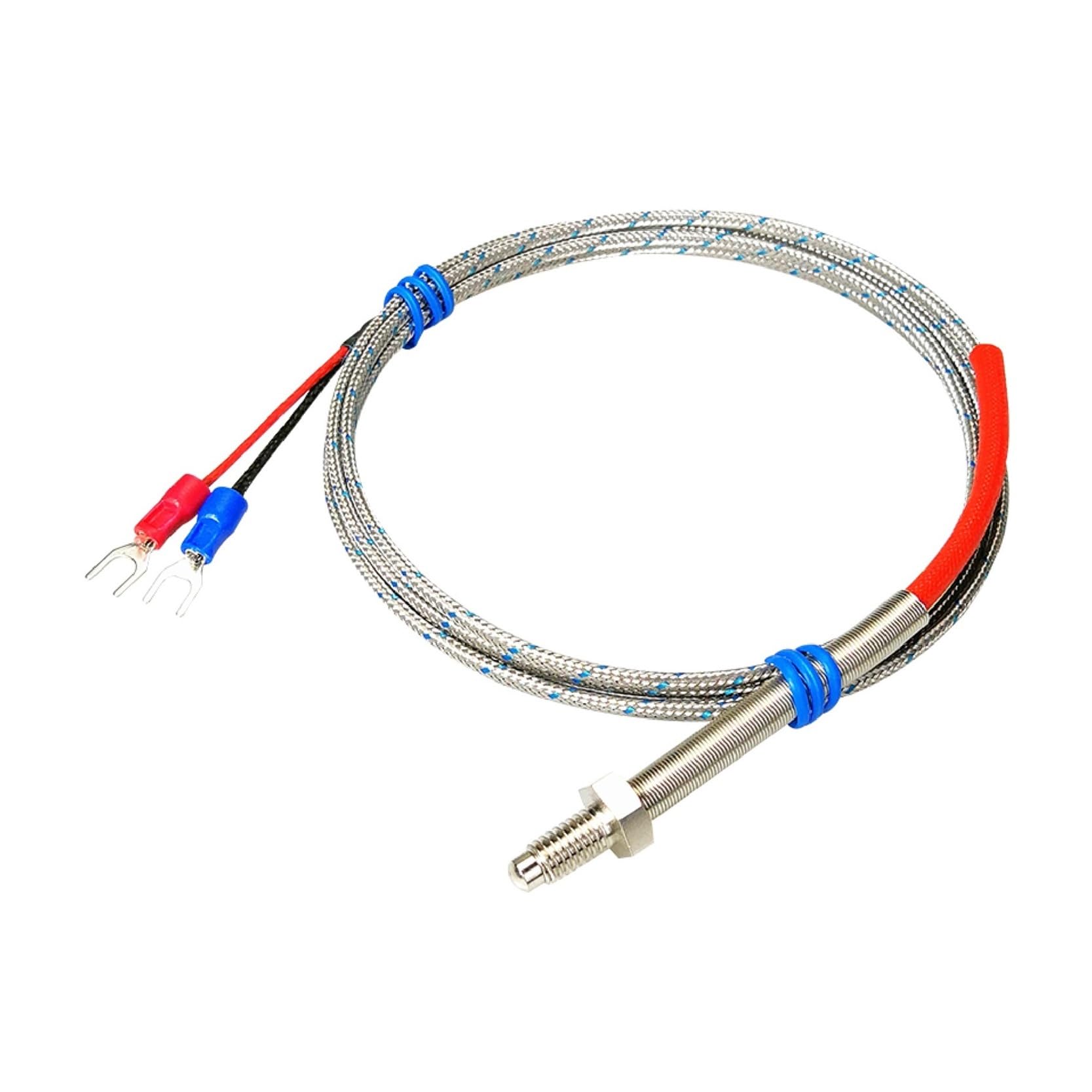 Sondas de temperatura de tornillo tipo K M6 Sensor de termopar con alambre de acero inoxidable sensor industrial (Pt100-5M)
