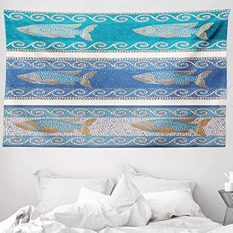 ABAKUHAUS Byzantine Fish Pattern Tapestry Cover