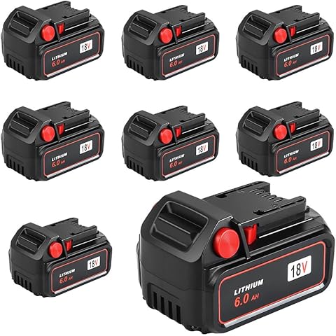 Aoasur 8-Pack 6.0Ah 18V Battery Replacement for Milwaukee M - 18 Battery Cover
