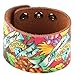 Ed Hardy EHHP3005 Rose Crackled Leather Bracelet