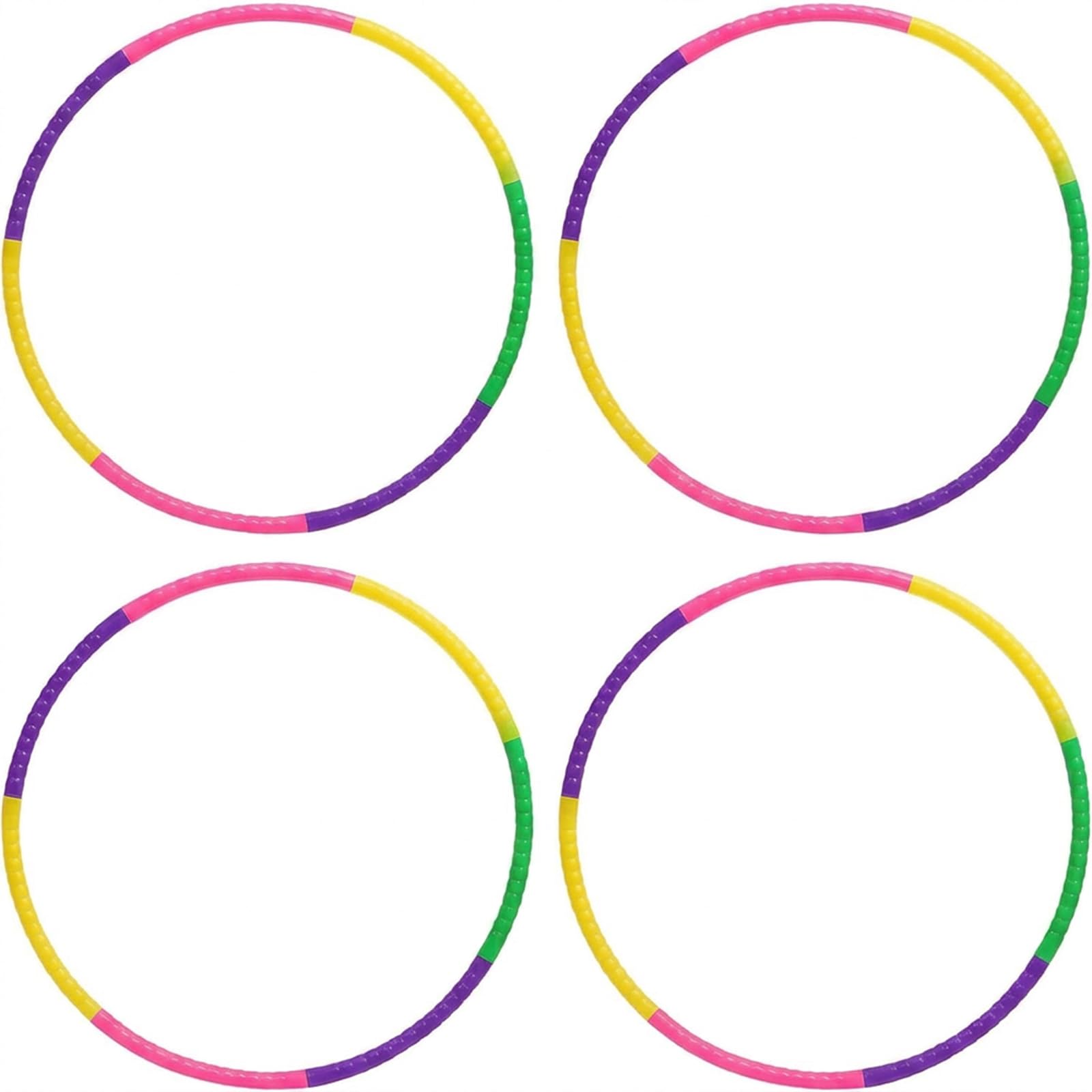 4Pcs Hula Hoop, Hula Hoops for Kids, Lightweight Hula Hoop for Outdoor Group Play and Indoor Fitness, Portable Hula Hoops for Family Activities, Fun Exercise Activity for Children