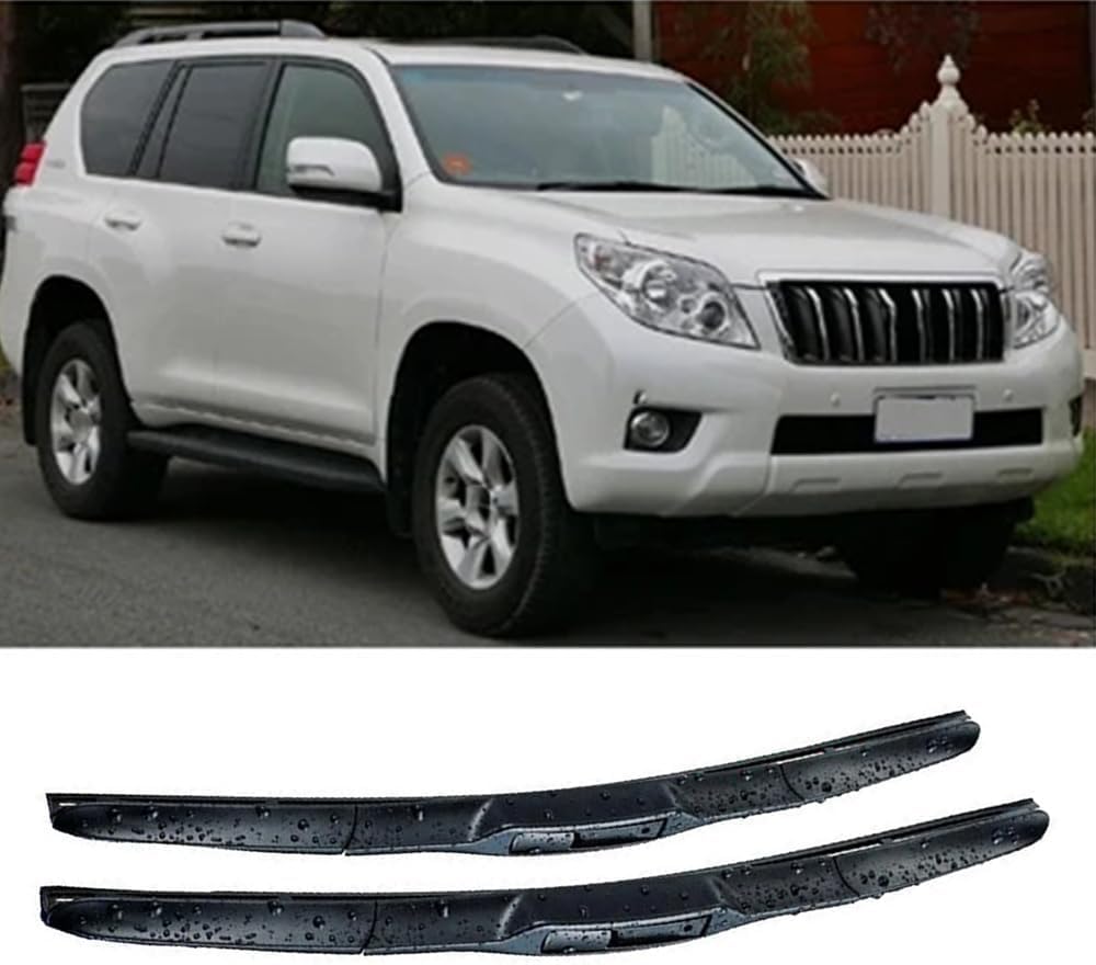 RESKIU Car Front Windshield Wiper Blade Set Replacement for Toyota Prado J 150 J150 2009-2023, All Season Windscreen Wipers Quiet Easy Installation