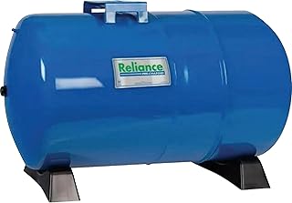 Reliance Pressure Tank 20 Gallon Horizontal - Steel Construction, Powder-Coated Finish - 27.125 x 17.375 in