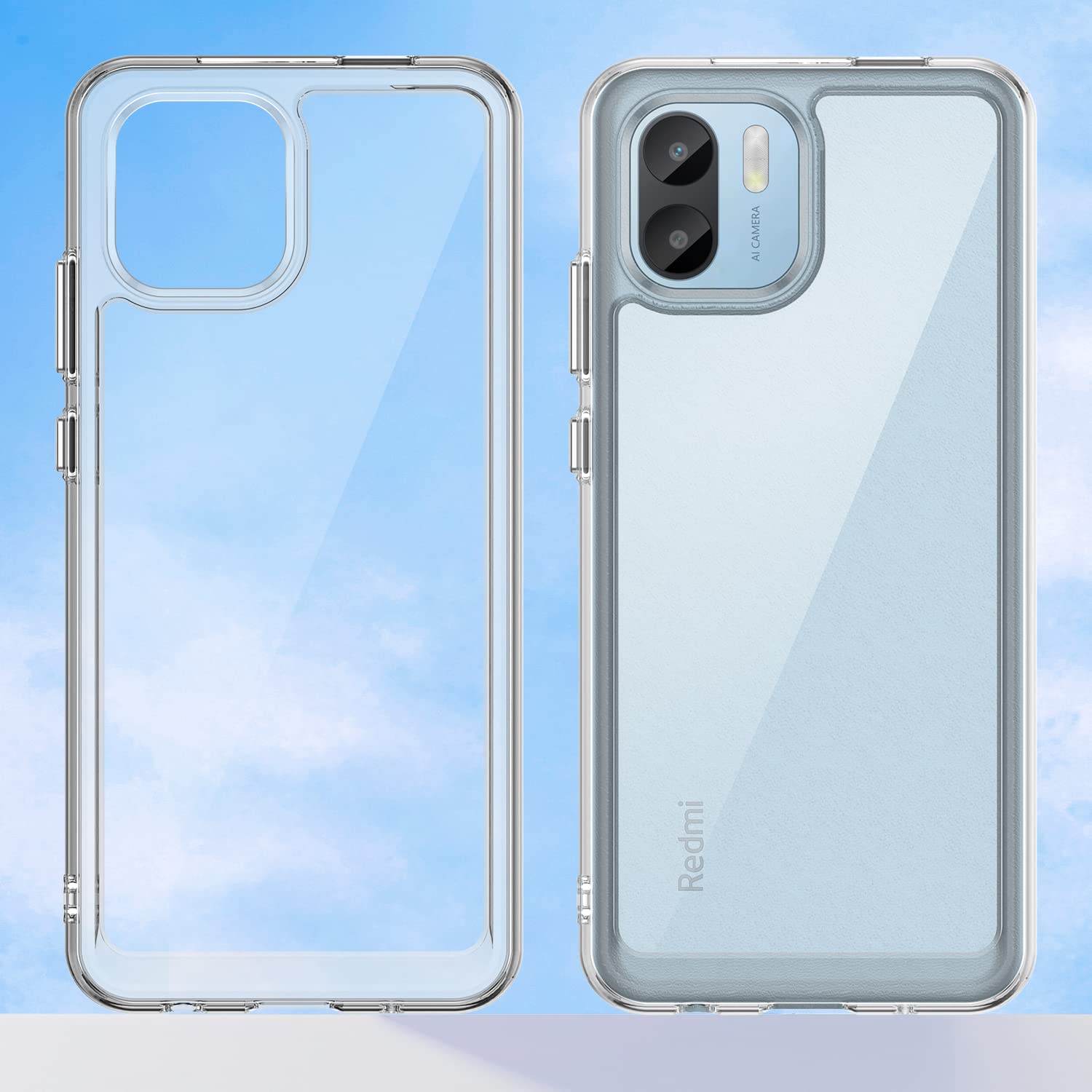 Funda Xiaomi Redmi A1/A2 BORYA - Con Cubierta Deslizante Para Cámara Y Soporte Magnético - Plateado