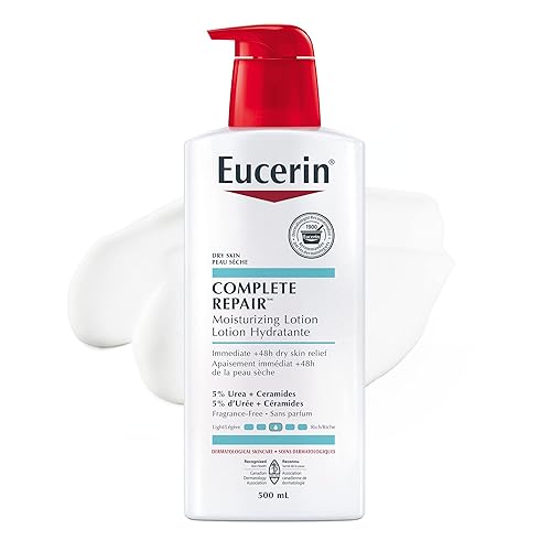 EUCERIN Complete Repair Moisturizing Lotion for Dry to Very Dry Skin, 5% Urea Lotion, Ceramide Lotion, Non Comedogenic and Non Greasy Body Lotion Fragrance Free, Dermatological Skin Care, 500mL - 500 ml (Pack of 1)