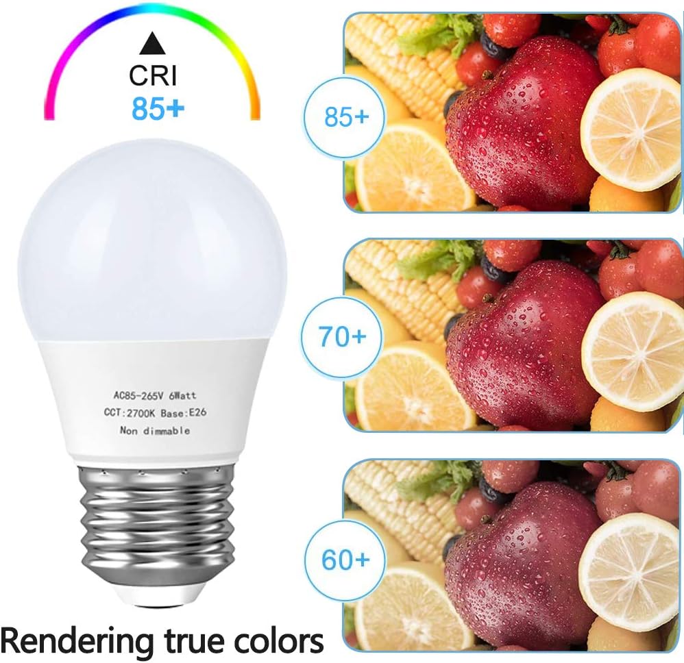 Nеw Prоduсt 60 Watt Light Bulb Equivalent, A15 Led Ceiling Fan Light Bulbs, 2700K Warm White, 550 LM, E26 Led Bulbs, Small for Refrigerator Bulb, Bedroom Kitchen Lighting Non-Dimmable,12 Pack