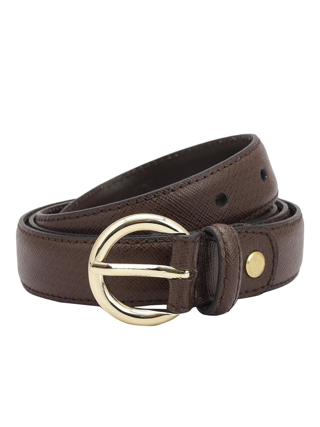 Non-Reversible Leather Belt for Women - Brown-image-44