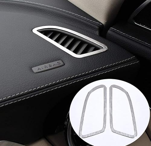 YIWANG - Juego de 2 pegatinas de aleación de aluminio para interior de salpicadero de coche, para Mercedes Benz Clase C W205 C200 GLC260 300 2015