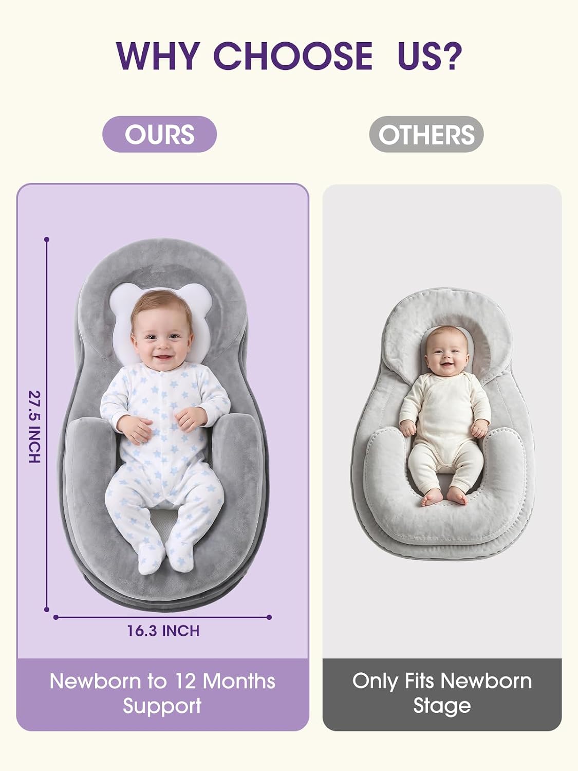Detachable Feeding Support Pillow, 3-in-1 Design for Bottle Feeding