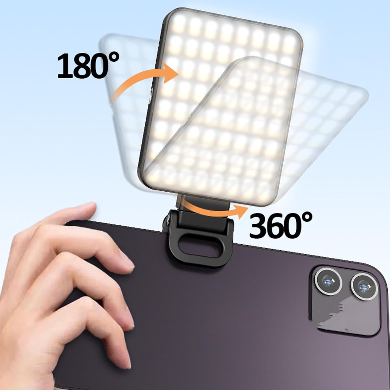 Bewinner Magnetic Selfie Light, 360° RGB LED Light Adjusted 3 Light Modes, Magnetic Phone Lights for Tiktok Selfies Photography Photo Video Conference