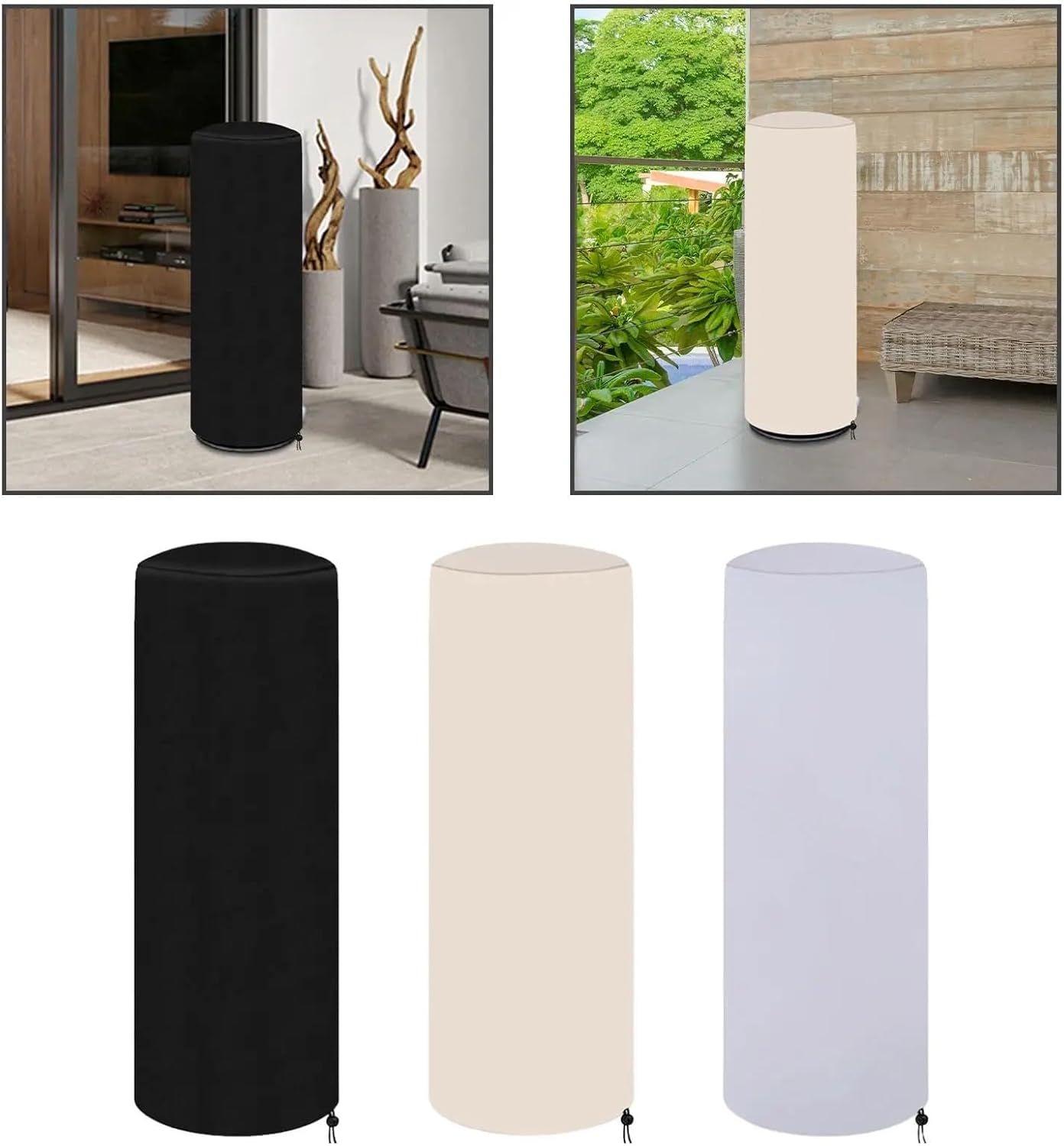 Patio Heater Covers Patio Heater Cover Outdoor Snow Resistant Protection Black Protective Dust Weatherproof Waterproof(Black)