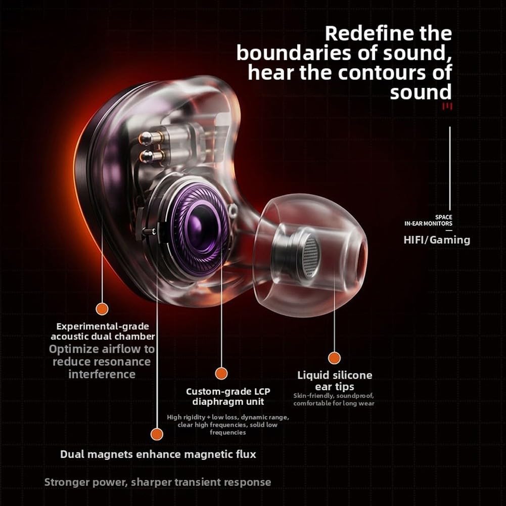Auriculares intrauditivos con cable para juegos con sonido envolvente 7.1 y graves HIFI, construcción OFC chapada en plata para llamadas claras (azul oscuro)
