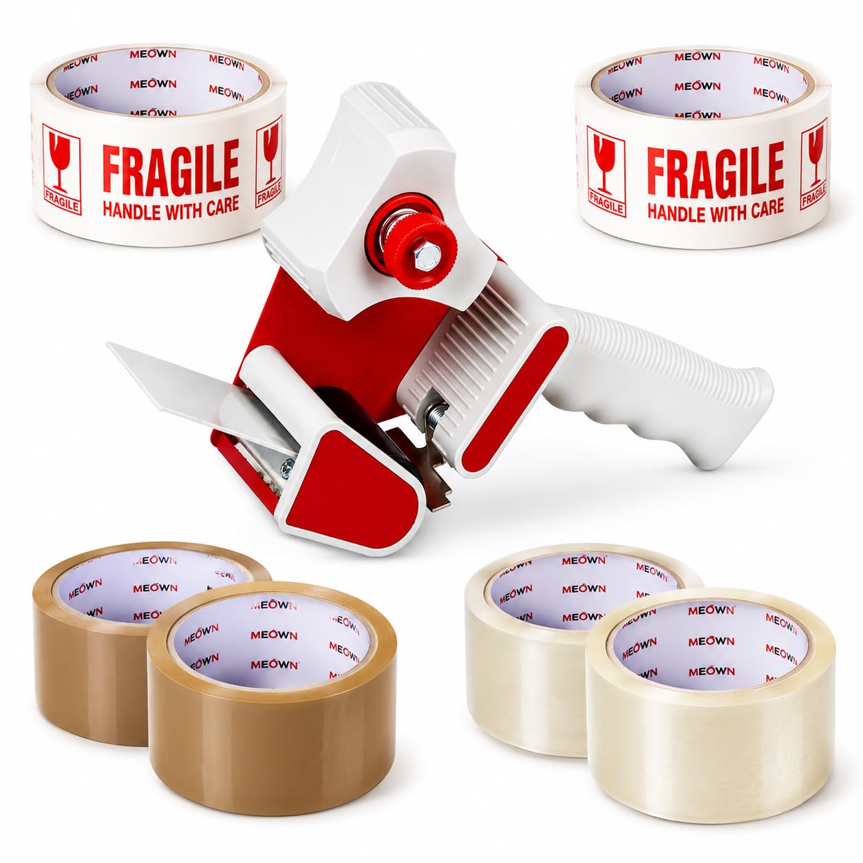 Meown Packaging Tapes (6 MIX TAPE + GUN)