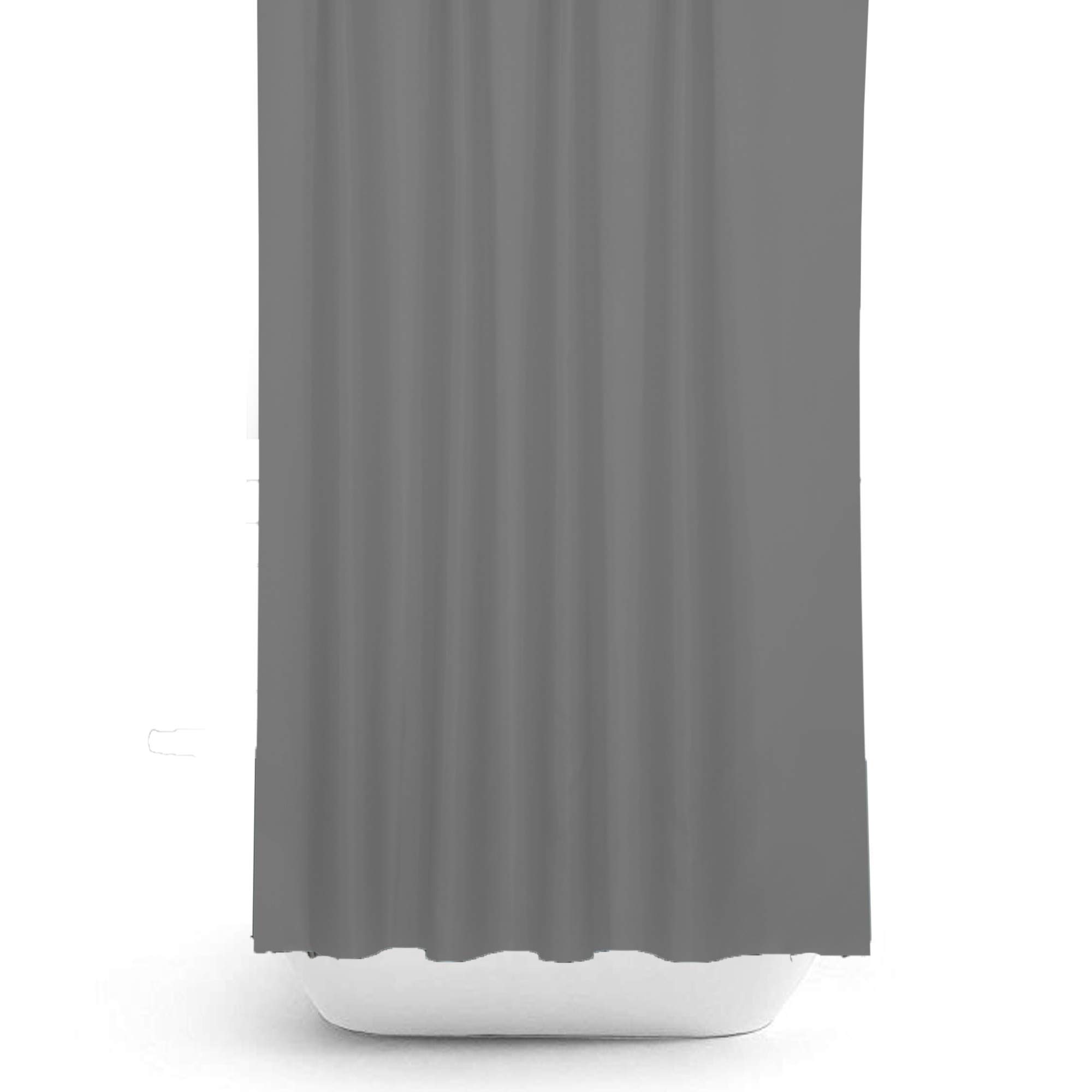 Tropik Home Grey Extra Wide Fabric Shower Curtain 240Cm Wide By 180Cm Drop