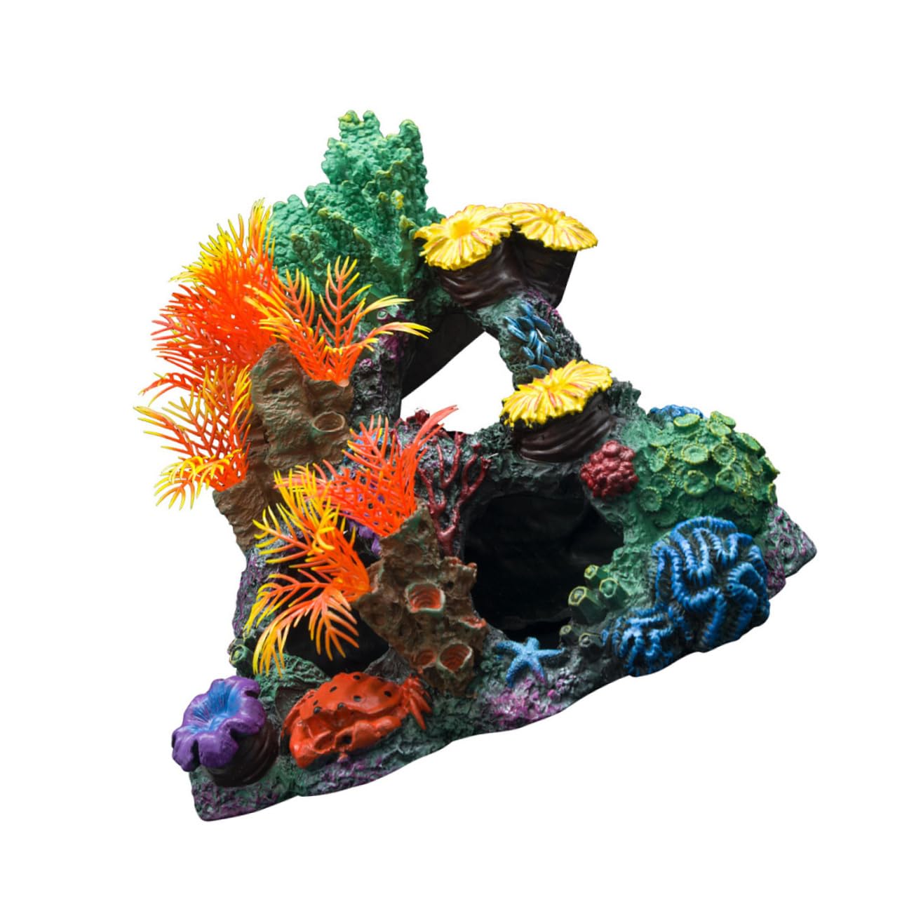 Abaodam Ornement de Paysage Aquarium en Résine Corail Artificiel pour Poissons et Crustacés Cachette Décorative Couleur Aléatoire