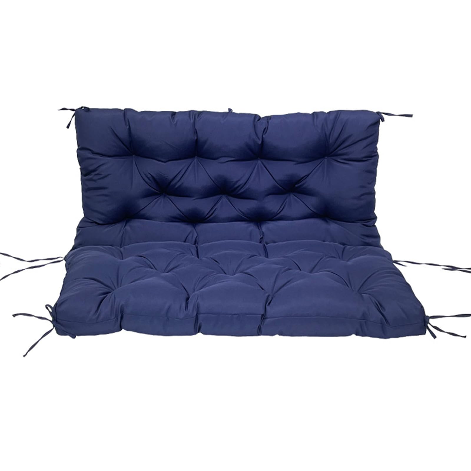 ENWIND Porch Swing Cushions, Outdoor Replacement Cushions 3 Seater with Backrest, Waterproof Bench Cushion with Ties for Patio, Porch, Garden, Backyard