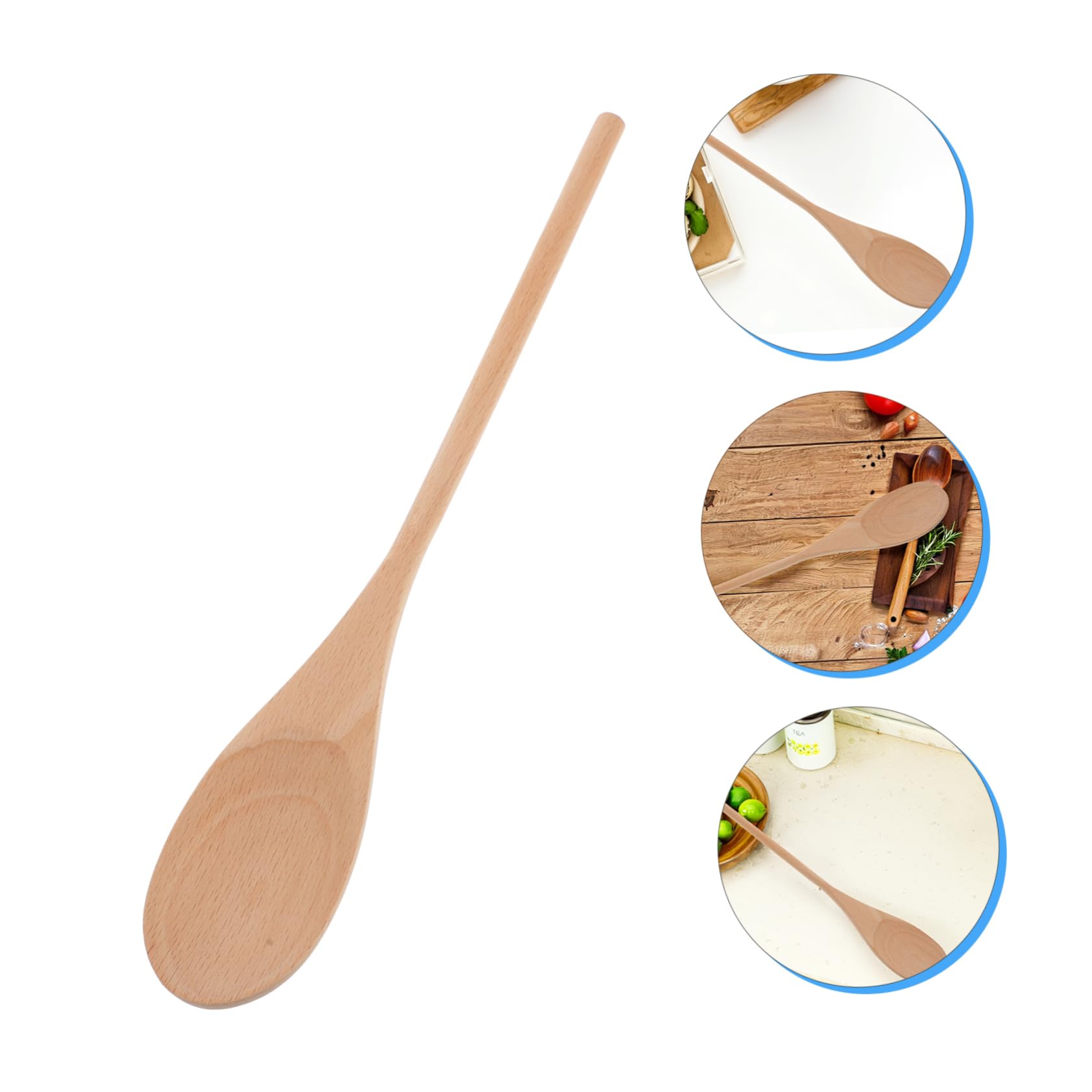 24 Piezas Cucharas de Madera sin Pintar para Cocina Mango Ovalado para y Remover Utensilios Vintage para Repostería y Diy Personalizable