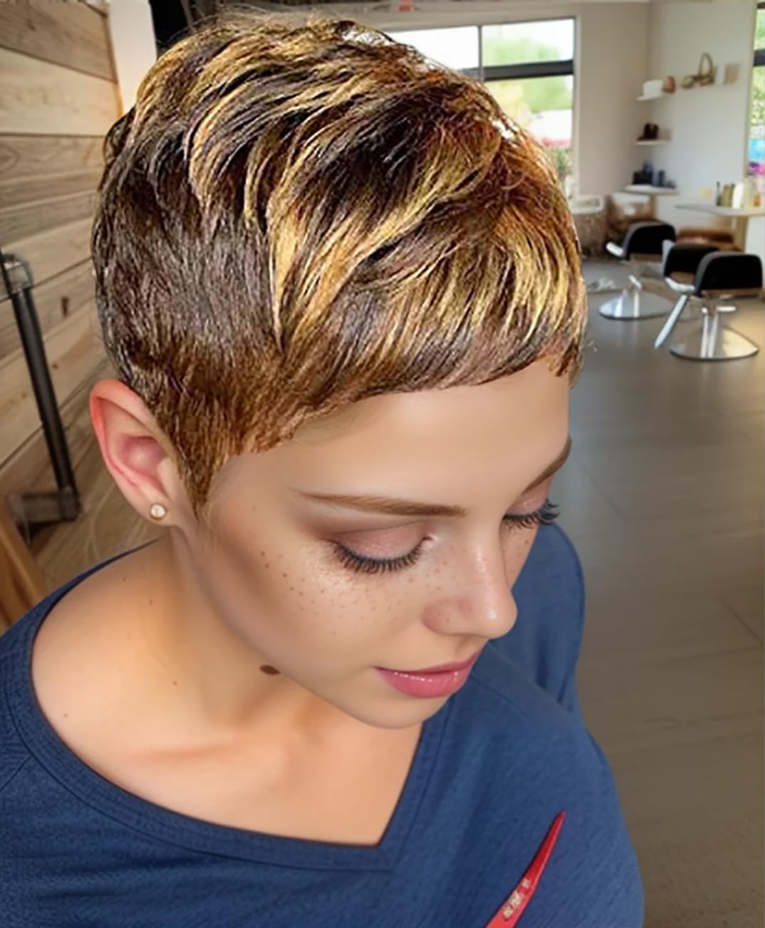 Short Pixie Haircuts Synthetic Short Wigs for Black Women Short Hairstyles for Women (9622)