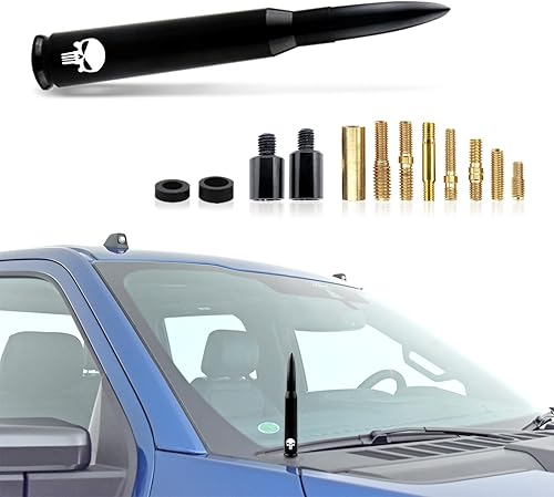 1 antena de bala de 5.4 pulgadas, antena de reacondicionamiento de automóvil para Ford F150, Jeep Wrangler Chevrolet, accesorios resistentes al