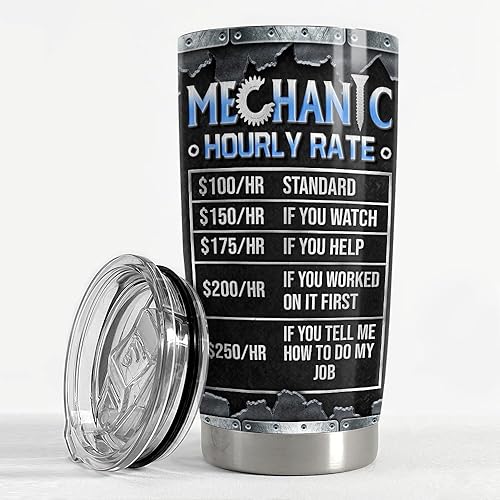 Miniatura 3 de SANDJEST Regalos mecánicos para hombres, vaso térmico de acero inoxidable de 20 onzas con aislamiento de acero inoxidable para café, taza de viaje,