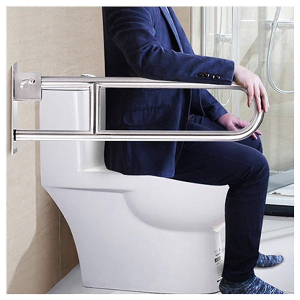 Barras de Apoyo para baño, pasamanos de Seguridad, pasamanos Plegables para discapacitados, pasamanos para Inodoro y Ducha, asa de Soporte de Pared para bañera para Personas mayore