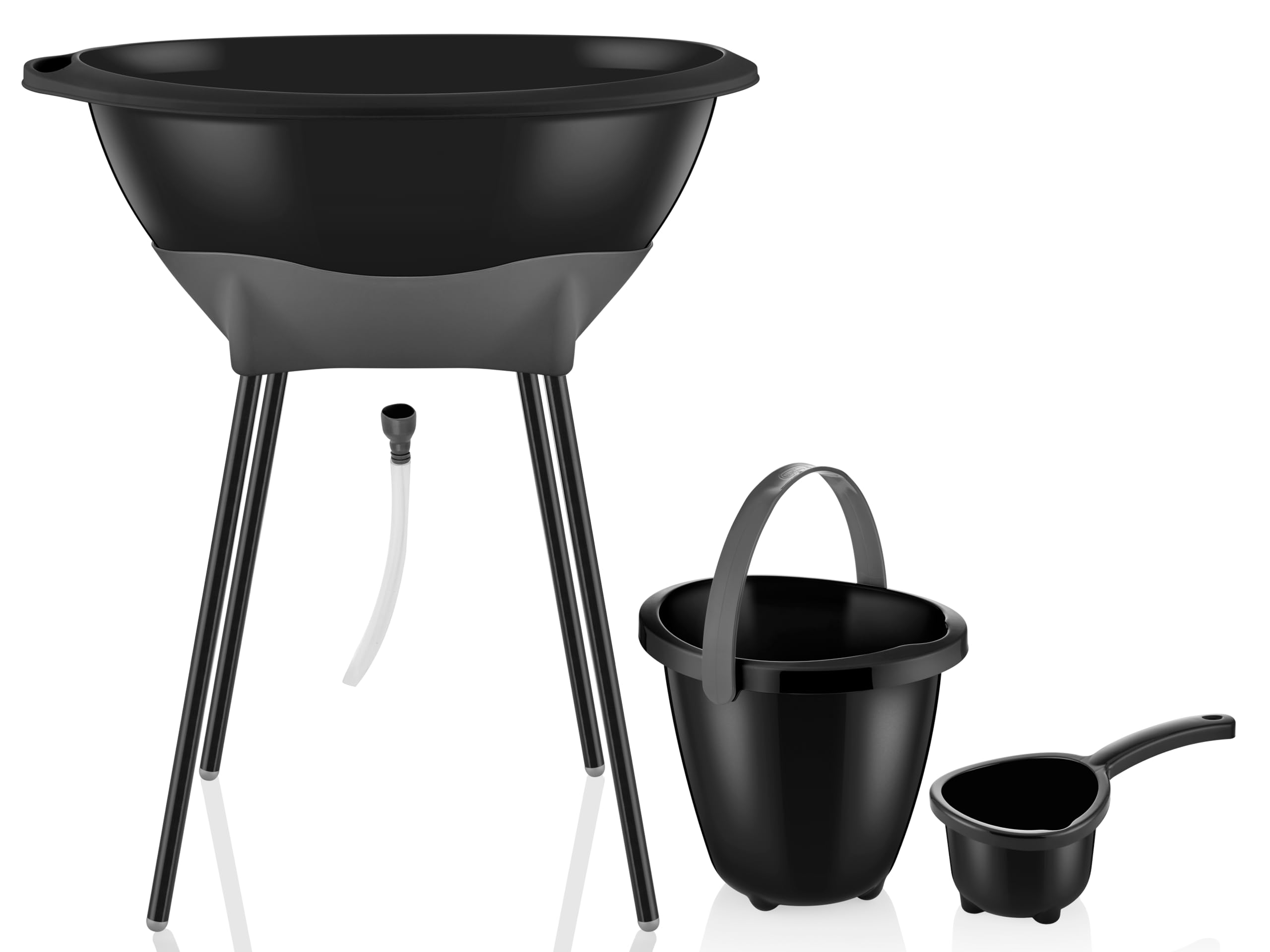 Babyjem Set elegante vasca da bagno per bambini, colore: nero