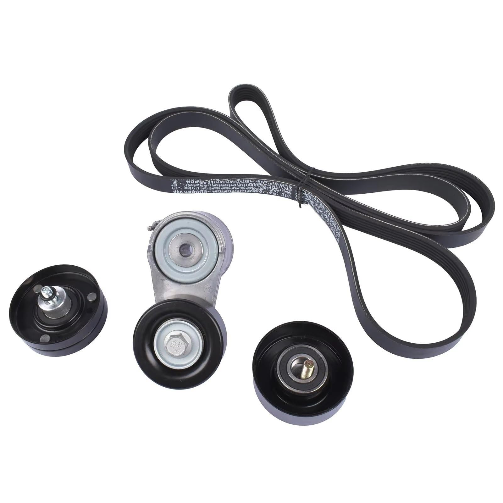 Compatibile Con Jeep Per Wrangler Per JK 2007-2018 AP01 Tenditore Accessorio + Cinghia 2x Puleggia Folle Parti Di Ricambio 53034095AA Cinghia Distribuzione Auto